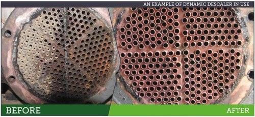 marine diesel heat exchanger during seawater cooling-system descaling and Barnacle Buster cleaning service by 805 Marine Diesel Mechanic in Santa Barbara Harbor