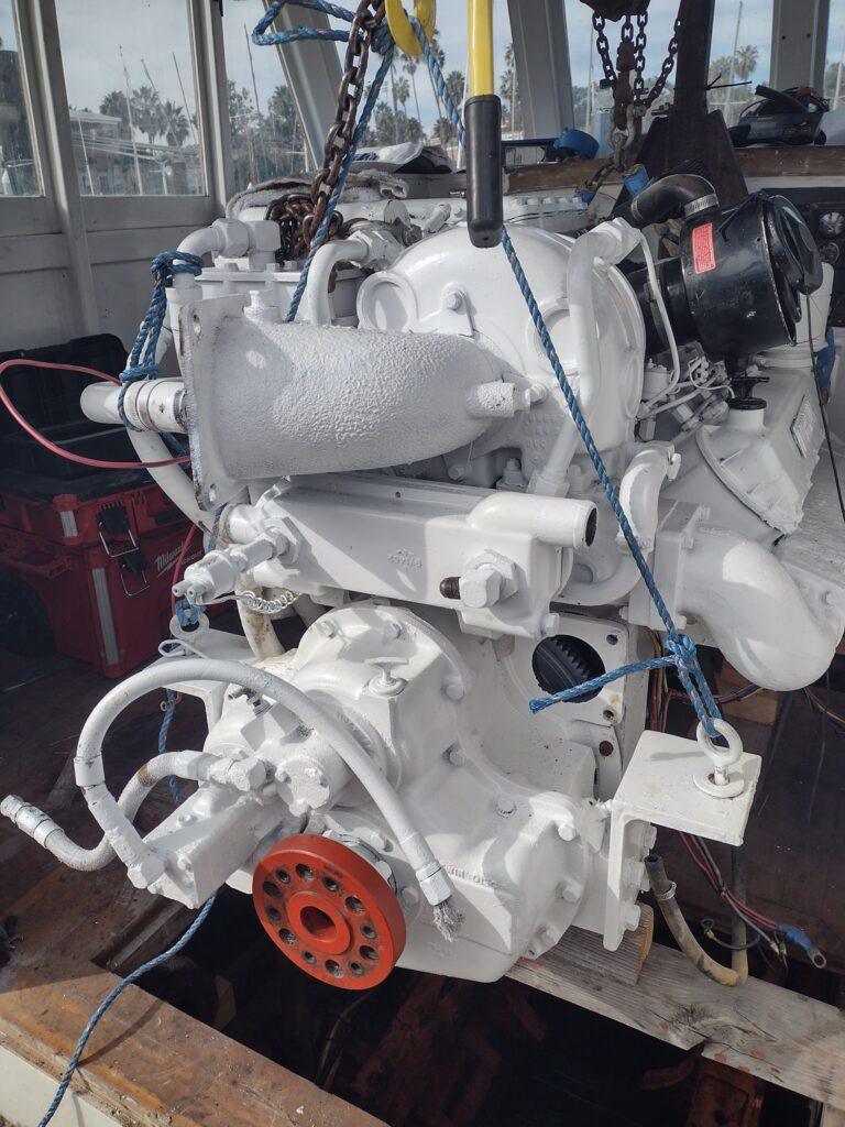 Caterpillar 3208 Marine engine rebuilt and painted