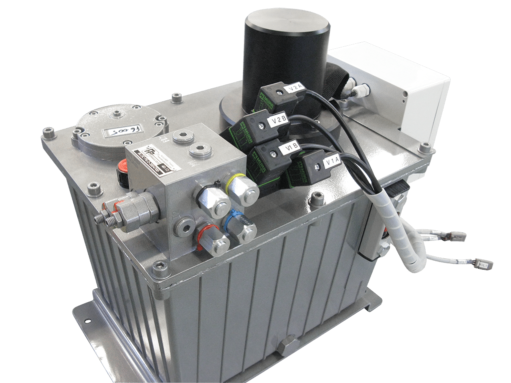 Electro-hydraulic yacht steering power unit installed for twin rudder inboard diesel yacht by 805 Marine Diesel Mechanic