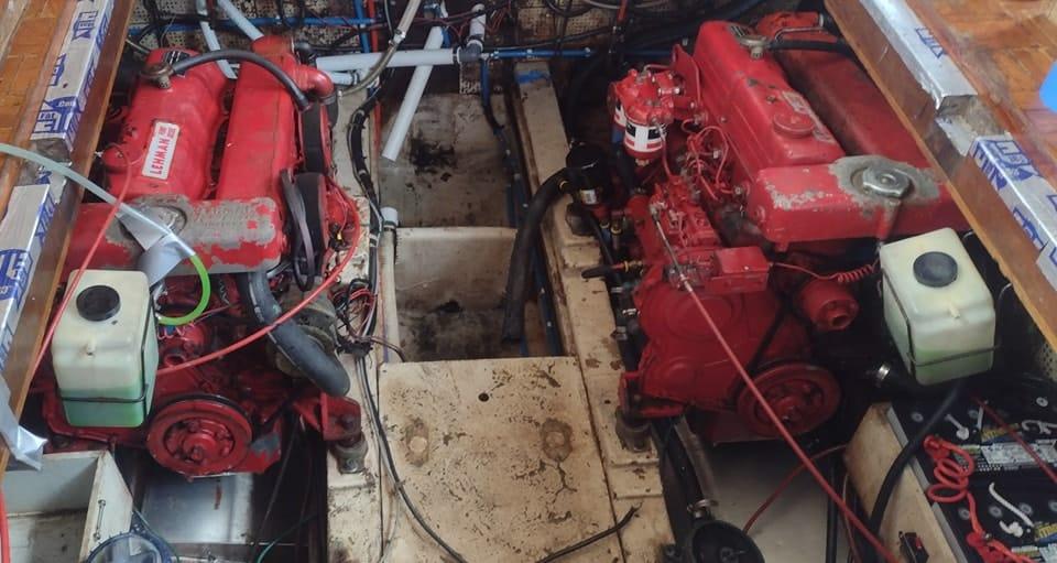 Engine room before refinishing