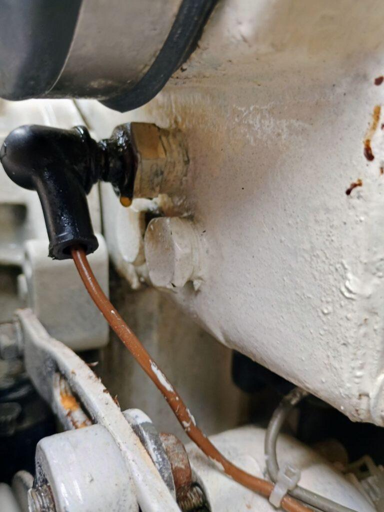 Generator water temperature sensor leaking