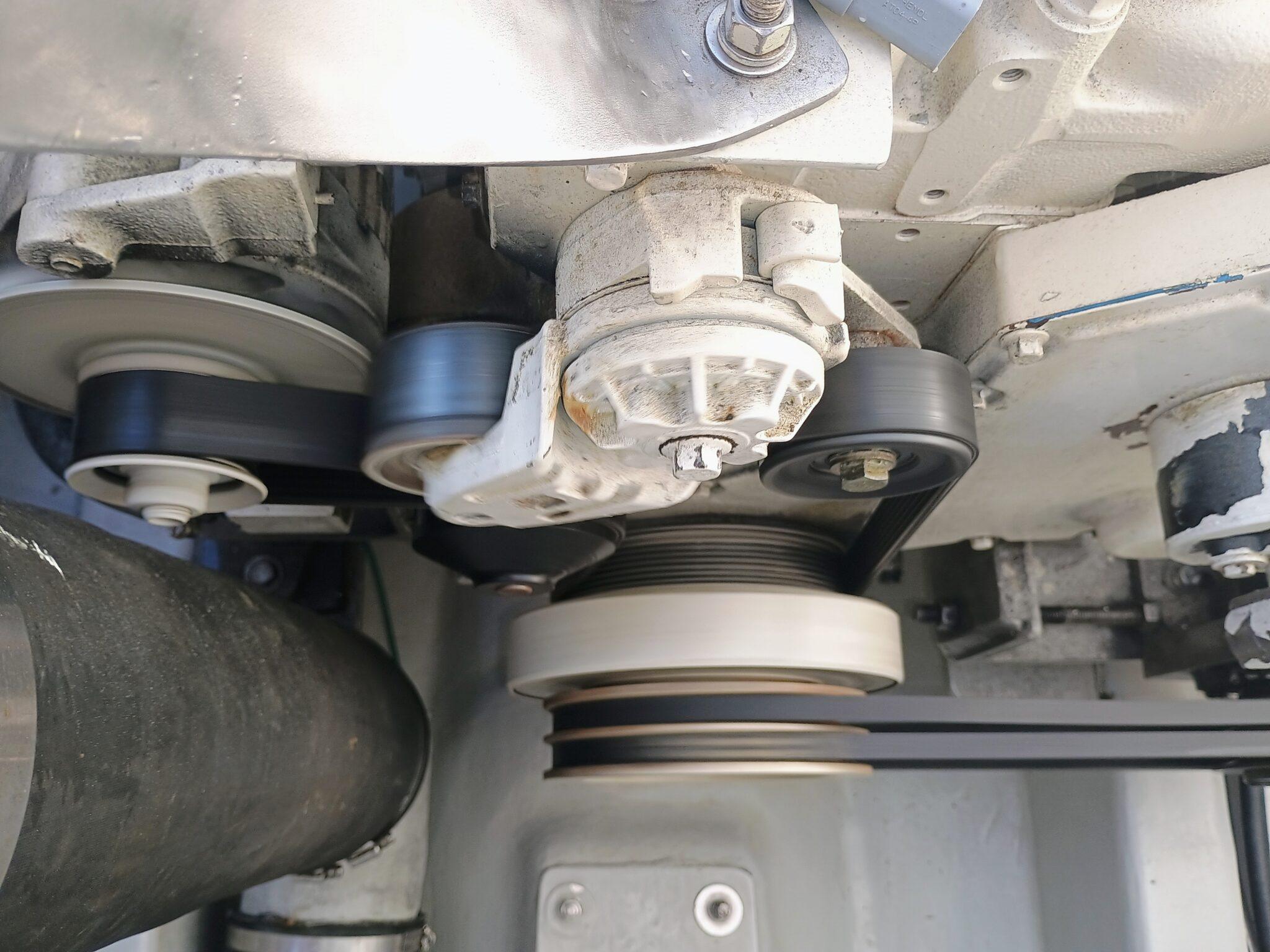 Cummins 6BTA 5.9 tensioner arm, idler pulley & serpentine belt