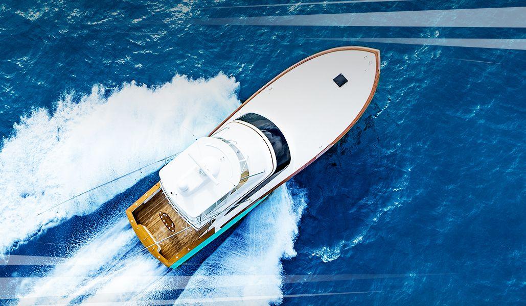 Viking yacht powered by caterpillar c32b triple turbo