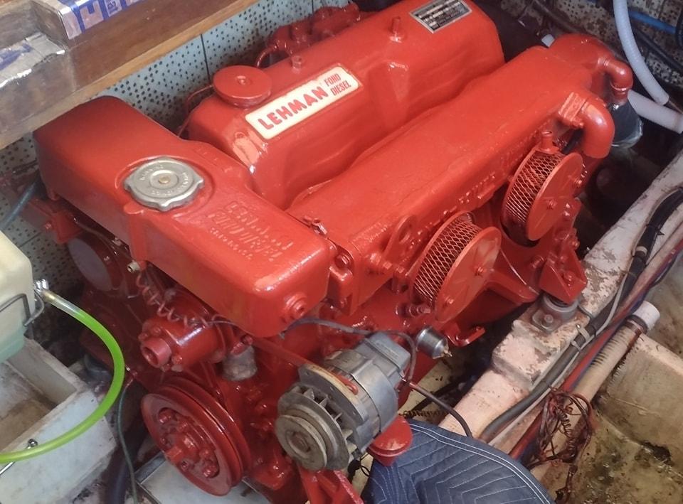 Ford Lehman 120 engine freshly painted