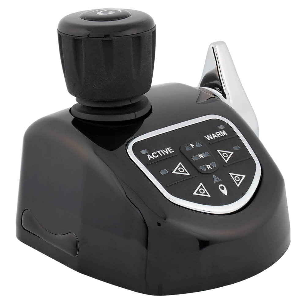 Glendinning Joystick Control System for Sailboats installed on modern cruising sailboat in Santa Barbara Harbor providing precision low-speed maneuvering