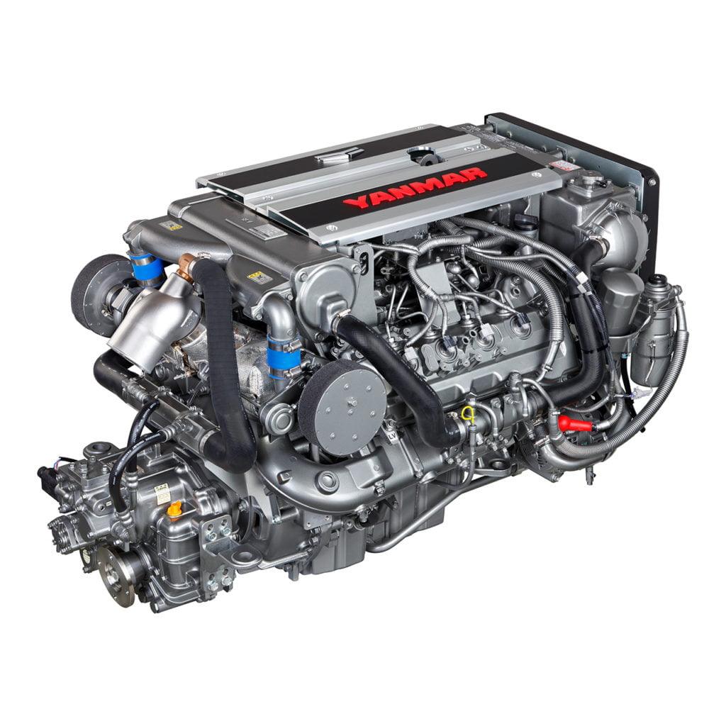 Yanmar 8LV370 marine diesel engine commonly found on high-performance boats in Channel Islands Harbor and Ventura County
