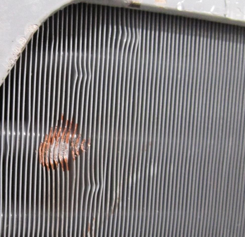 Caterpillar marine diesel aftercooler core corrosion damage causing airflow restriction and power loss diagnosed by 805 Marine Diesel Mechanic