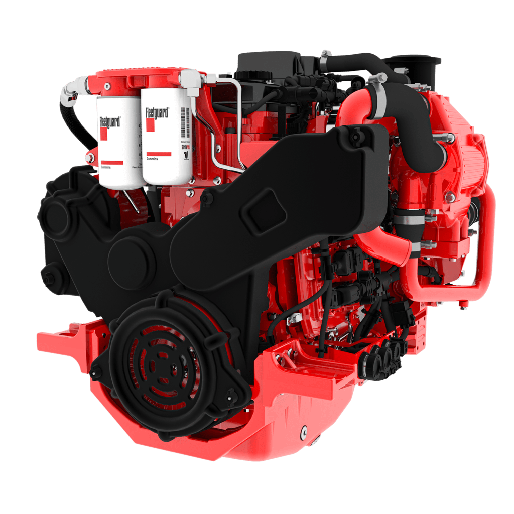 Cummins QSB marine diesel engine with Fleetguard fuel filters serviced by 805 Marine Diesel Mechanic in Ventura California