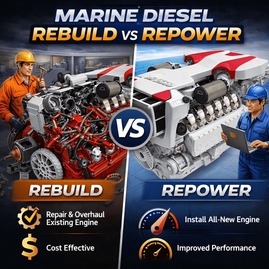 Rebuild vs Repower Marine Diesel: Which Is the Smarter Long-Term Decision?
