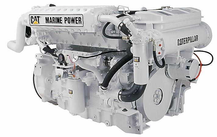 Caterpillar marine diesel engine inspected for knocking or ticking noise by trained technician at 805 Marine Diesel Mechanic Ventura Channel Islands Harbor