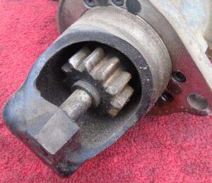 Detroit Diesel marine engine starter motor gear inspection during electrical starting system diagnosis by 805 Marine Diesel Mechanic Ventura Channel Islands Harbor