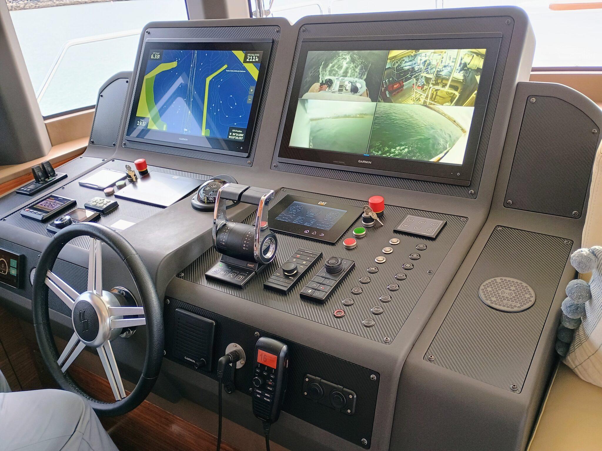 Advanced marine diesel diagnostic survey image showing 805 Marine Diesel Mechanic performing onboard engine testing and condition evaluation for yacht owner