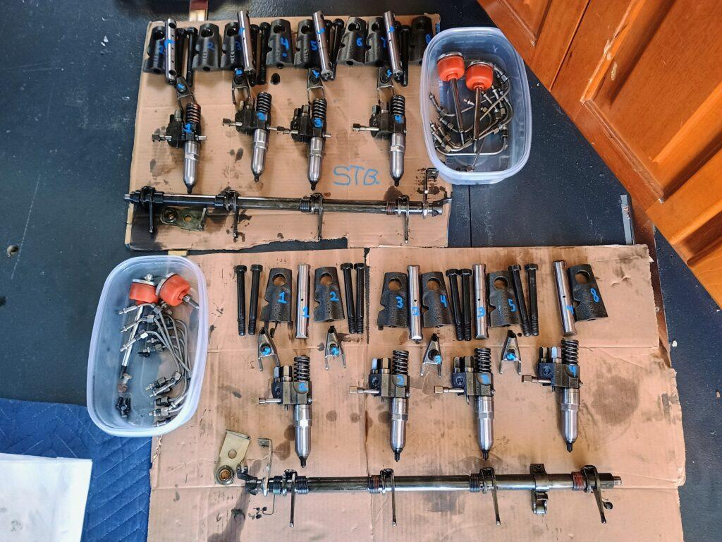 Marine diesel injectors and fuel rack components causing engine surging at cruise speed inspected by trained technician at 805 Marine Diesel Mechanic Ventura Channel Islands Harbor