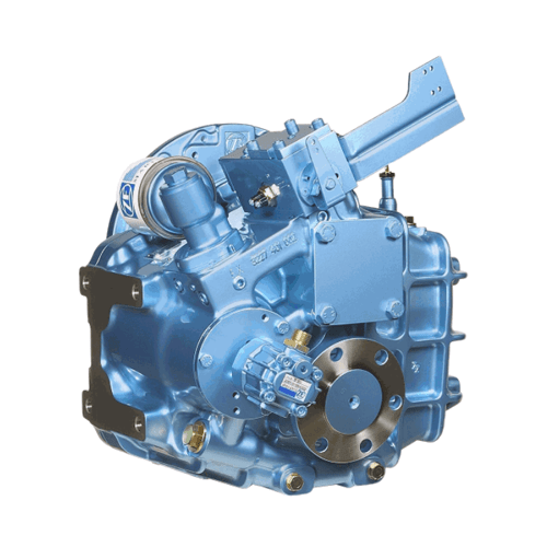 ZF marine transmission gearbox assembly showing hydraulic clutch system and output flange diagnosed by trained technician at 805 Marine Diesel Mechanic Ventura Channel Islands Harbor Santa Barbara