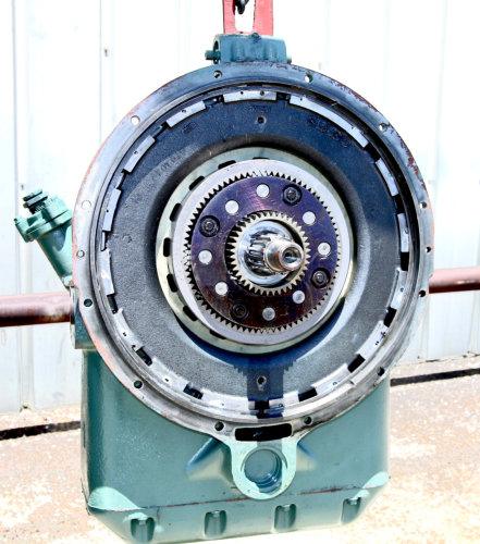 Detroit Diesel Allison marine transmission internal clutch pack and gear assembly exposed showing drivetrain components diagnosed by trained technician at 805 Marine Diesel Mechanic Ventura Channel Islands Harbor Santa Barbara