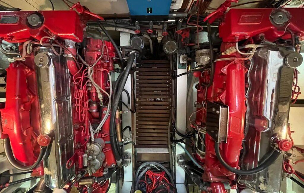 Ford Lehman marine engine survey aboard trawler in Ventura Harbor Channel Islands Harbor and Marina del Rey including cooling system inspection fuel system evaluation oil analysis and sea trial testing