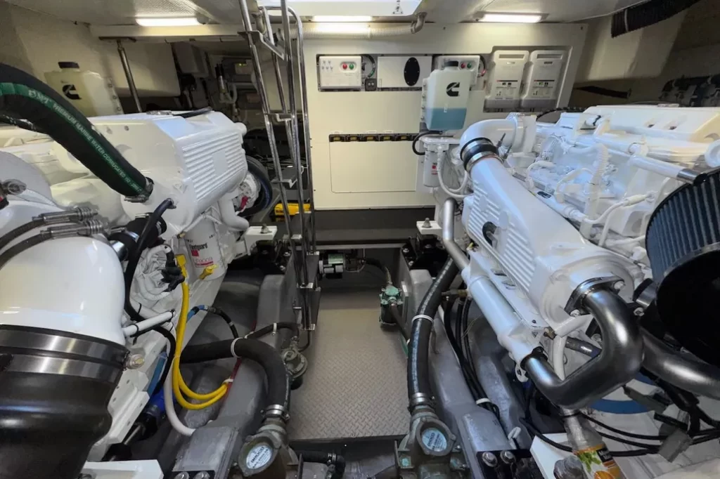 Cummins marine diesel engine survey and oil analysis evaluation during yacht pre-purchase inspection in Ventura Harbor and Marina del Rey