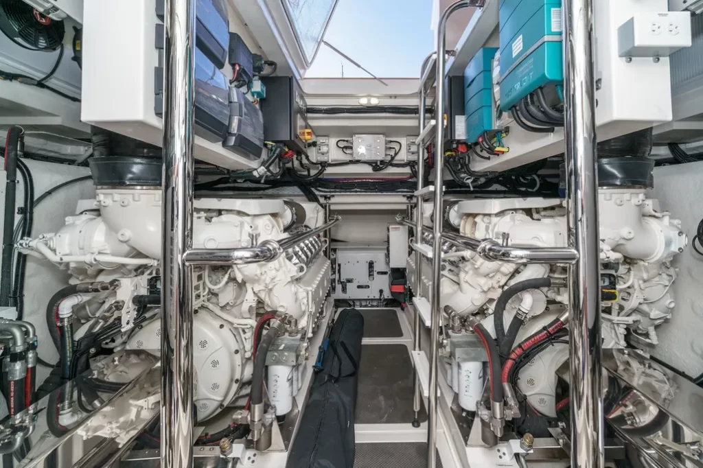 MAN marine engine sea trial aboard luxury yacht in Ventura Harbor Channel Islands Harbor and Marina del Rey