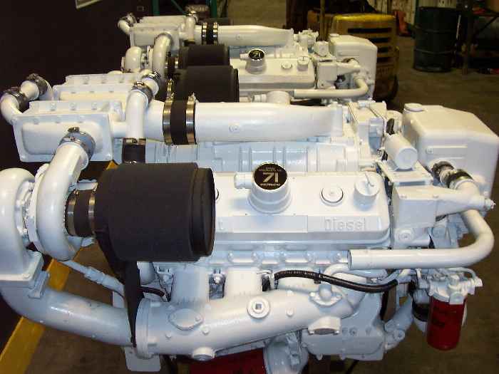 Detroit Diesel marine engine survey on classic yacht during pre-purchase inspection in Ventura Harbor Channel Islands Harbor and Marina del Rey