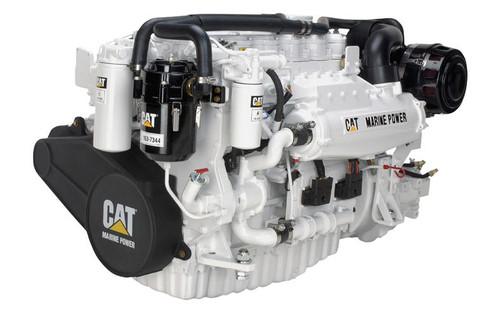 Caterpillar 3126 marine diesel engine survey during yacht pre-purchase inspection and sea trial evaluation in Southern California