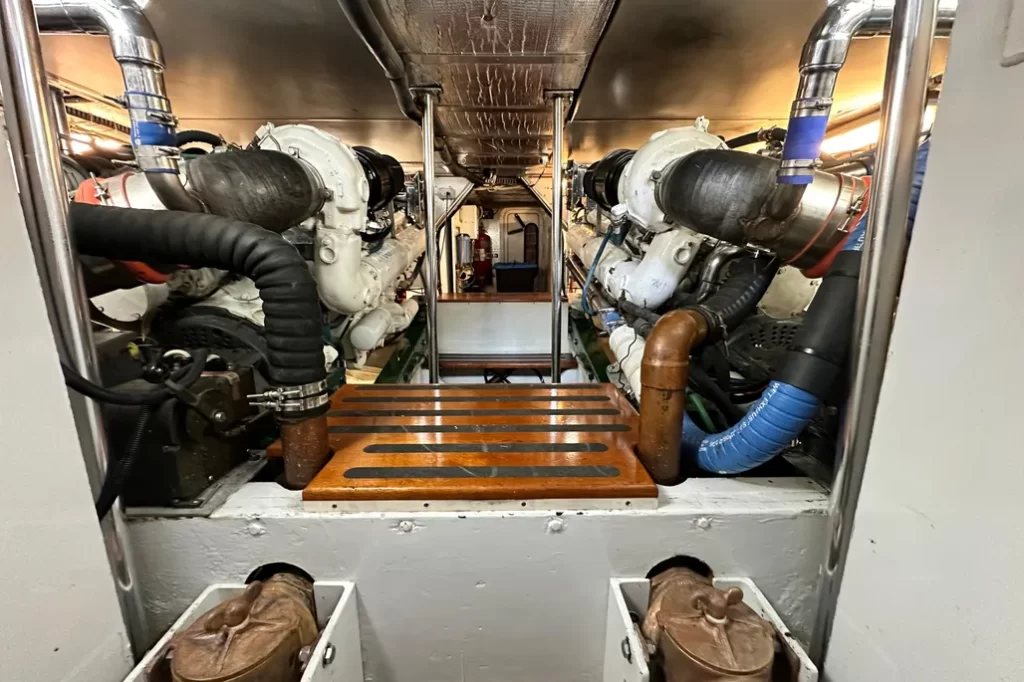 Detroit Diesel marine engine survey findings during yacht pre-purchase inspection in Ventura Harbor Channel Islands Harbor and Marina del Rey