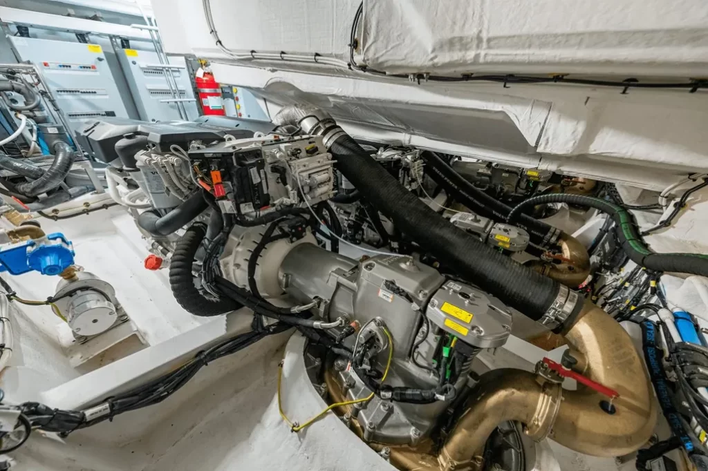 Volvo Penta marine diesel engine survey during yacht pre-purchase inspection in Ventura Harbor, Channel Islands Harbor and Marina del Rey