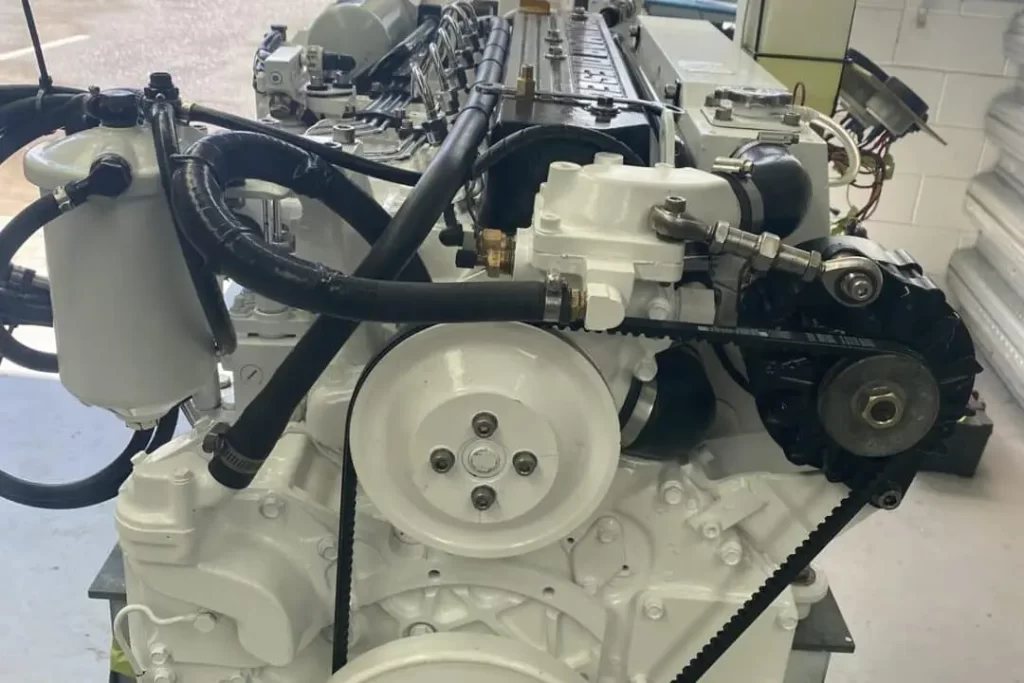 Yanmar 6LY marine engine survey aboard yacht in Ventura Harbor Channel Islands Harbor and Marina del Rey