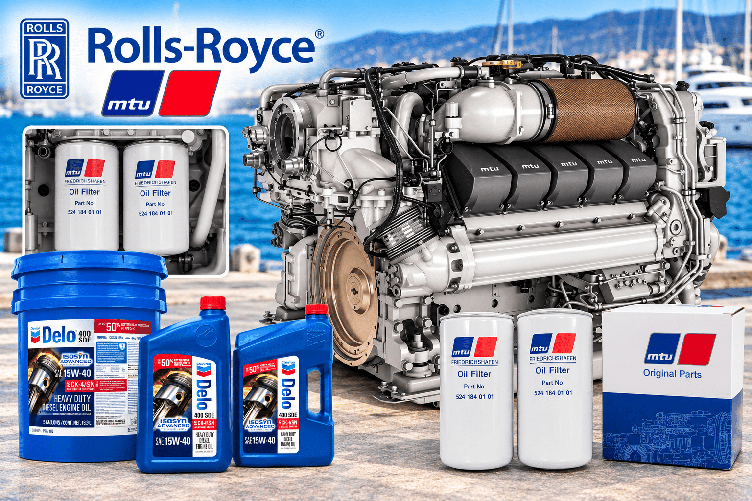 MTU marine diesel engine and marine maintenance products for MTU oil type and capacity chart