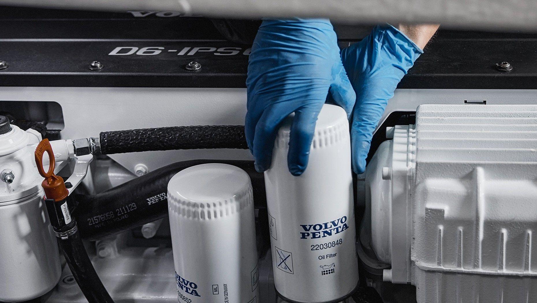 Genuine Volvo Penta marine diesel engine oil filters for D4 D6 D9 D11 D12 and D13 maintenance